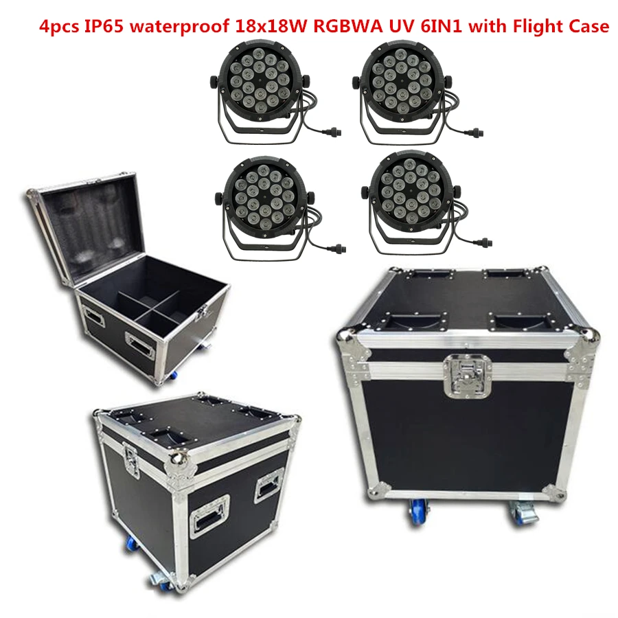 IP65 防水 Led パーライト、18x18W RGBWA UV 6IN1 18X12W RGBW 4in1DMX