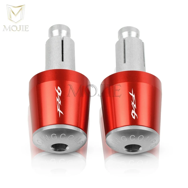 22mm Motorcycle Handlebar Grips End Handle Bar Cap End Plug For YAMAHA FZ6 FAZER FAZER600 FZ6S FZ6N FZ6S2 FZ6R S2 SJ6S FZ600 Red Silver
