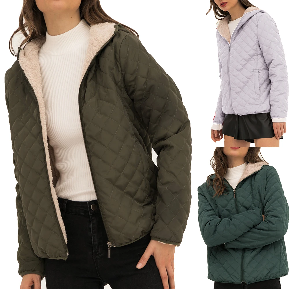 

PUIMENTIUA Fall 2019 Jacket Women Winter Warm Coat Hoodie Parka Trandy Brand Overcoat Fleece Outwear Jacket Zapper Streetwear