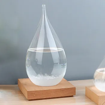 

Weather Forecast Crystal Pear Shape Storm Glass Decor Christmas New Year Gift Weather Forecast for Bottle Drop Storm Art Decor