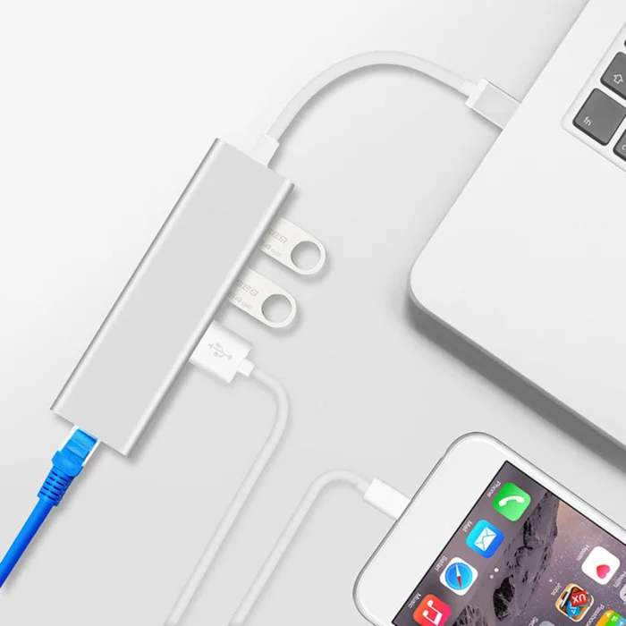 USB2.0/3,0 для RJ45 Ethernet адаптер 4 порта конвертер для Macbook ASUS Ноутбука AS99