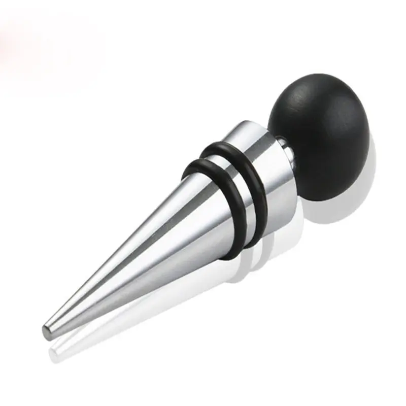 4 pcs/set Red Wine Opener Stainless Steel Pourer Wine Ring Bottle Plug Hippocampus Knife Wine Bottle Opener black
