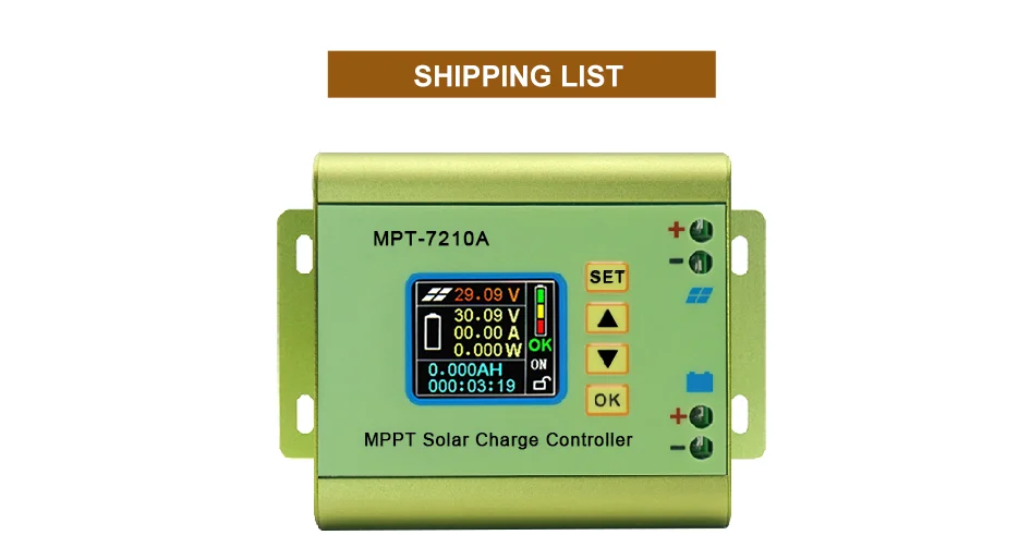 Controleur solaire MPPT 72V écran LCD couleur MPT-7210A