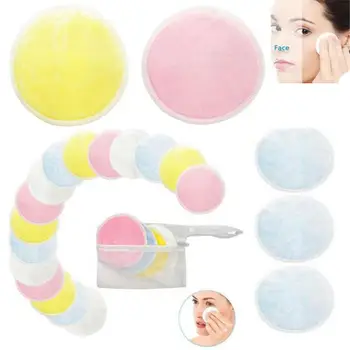 

4/8/12pcs Reusable Make up Remover Pads Organic Bamboo Cotton Pads Round Shape