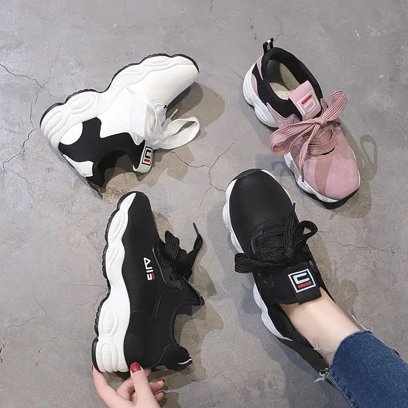 

Athletic Shoes Women's Korean-style Harajuku Ulzzang Spring 2019 New Style Online Celebrity Versatile Students Daddy Casual Shoe
