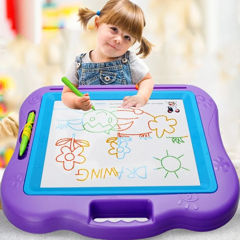 

Children Drawing Board Magnetic Drawing Board Baby Toys 1-3 Years Old 2 CHILDREN'S Color Ultra Large Doodle Board Set