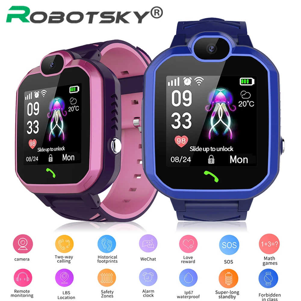 Children's Smart Watch R7 Smart Watch Phone SOS For Children With Sim Card Call Watch Location Tracker Waterproof Smartwatch