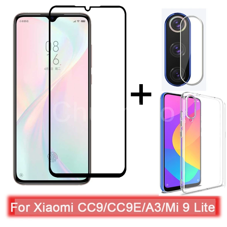 

3-IN-1 Case + Camera Lens Protective Film For Xiaomi Mi A3/CC9/CC9E Camera Screen Protector for Xiaomi Mi 9 Lite