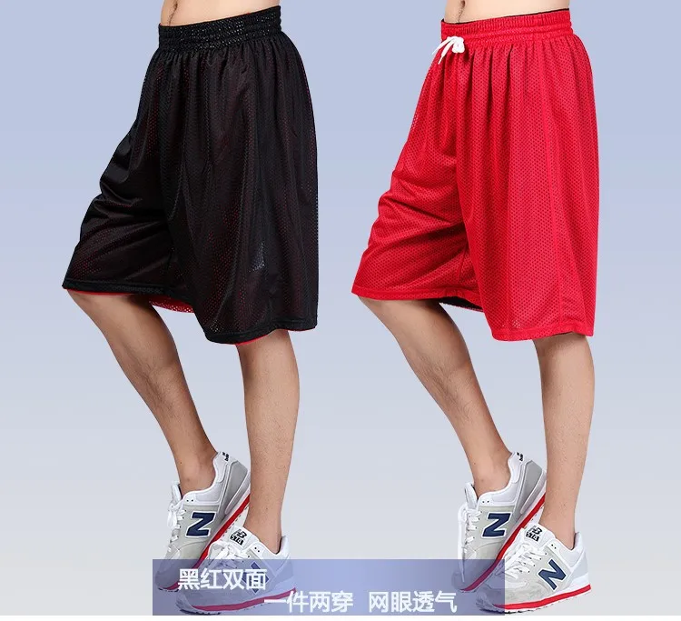 

Summer Large Size over-the-Knee Sports Shorts Men's Hip Hop Basketball Shorts Training Pants Double-Sided Mesh Breathable Short