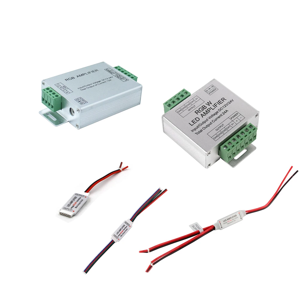 

Led Amplifier Controller DC5-24V Signal Repeater Accessory for RGB RGBW RGB+CCT single 5050 3528 Led Strip Light