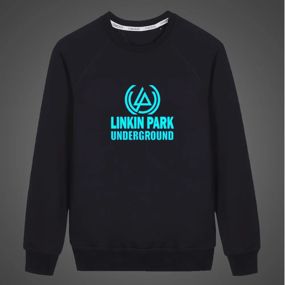 06 Флуоресцентная светящаяся рок-группа Linkin Park, толстовка для мальчиков и девочек,, мужское осеннее пальто, унисекс, толстовка с капюшоном, Детская Повседневная Толстовка с круглым вырезом - Цвет: 06