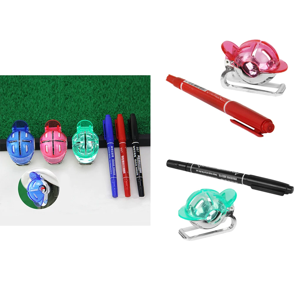 2 Pieces Golf Ball Liner Marker Line drawing Alignment Tool Putting Golf Training Accessories магниты шарики набор