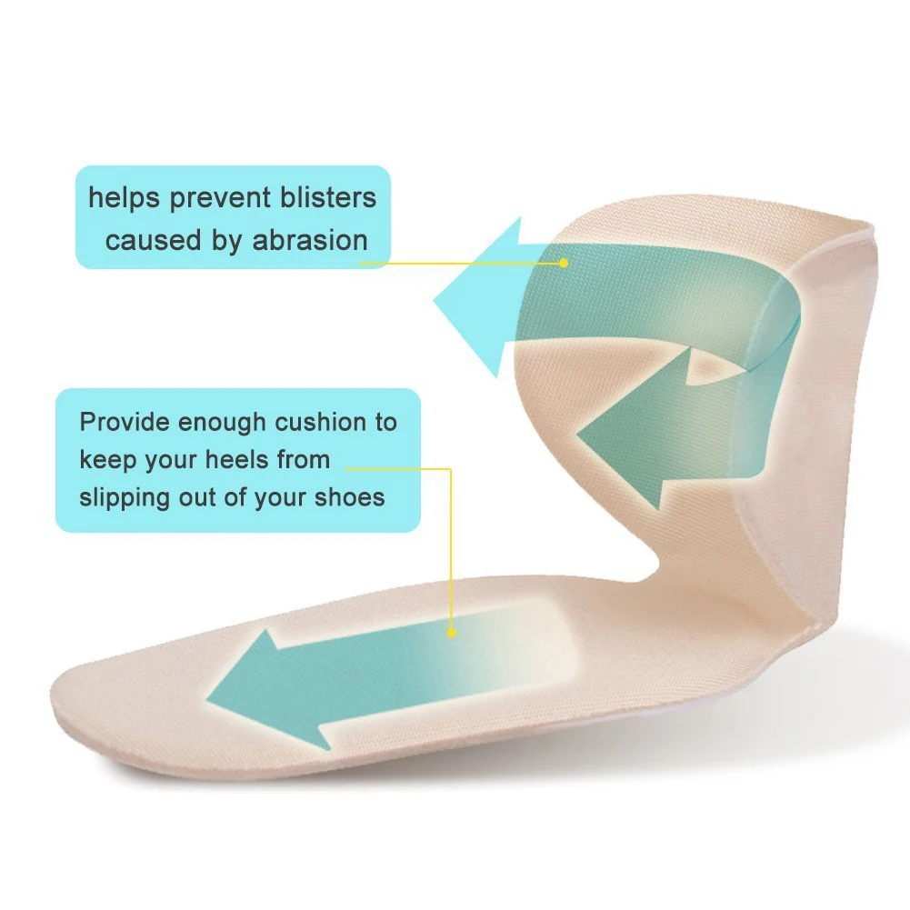 

Inserts Women Shoe Pads Blister Prevention Reusable Non Slip Washable Practical Heel Cushion Removable Useful Heel Grips