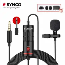 Synco Lav-S6 всенаправленный конденсаторный петличный микрофон для камер/телефонов Lav Mic с отворотом