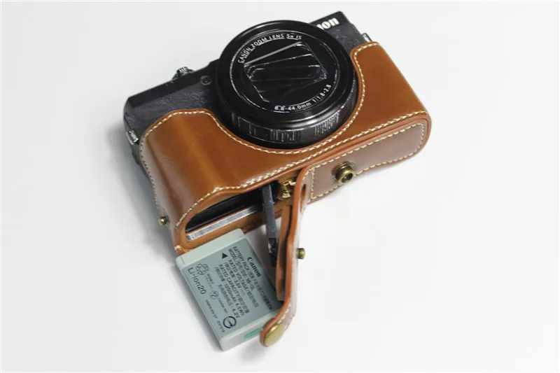Роскошный чехол для камеры PU кожаный чехол для камеры Canon Powershot G5X II G5XII G5X Mark II камера с нижним отверстием батареи