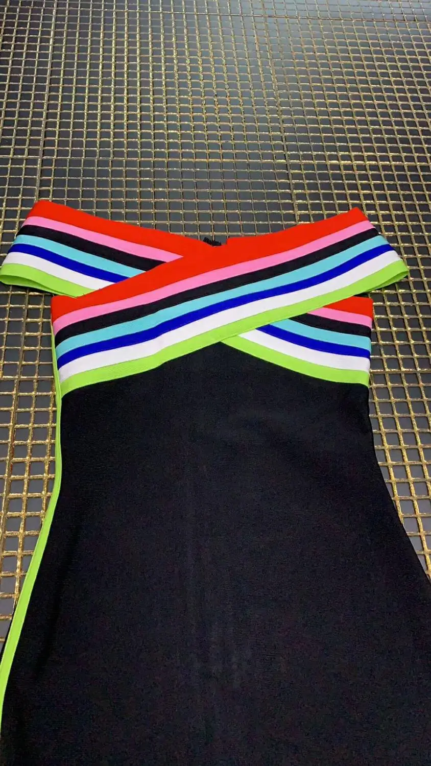 Новое женское черное платье без рукавов с открытыми плечами Vestido знаменитое вечернее облегающее платье