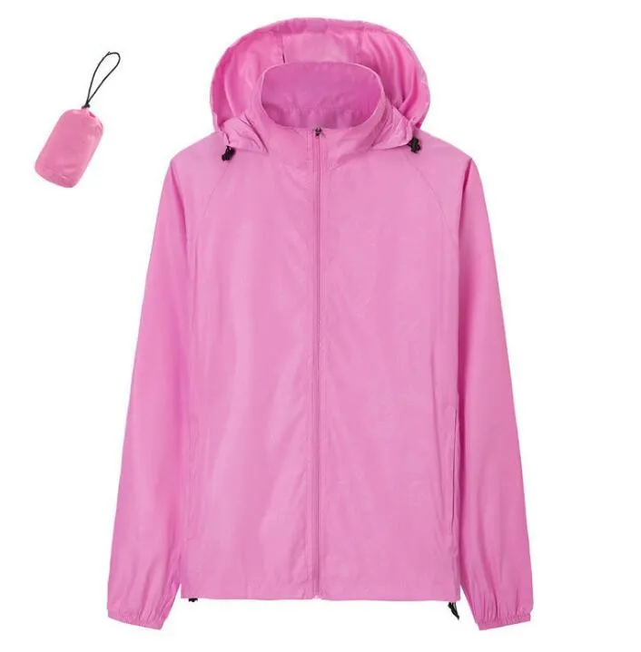 amazing  2019 New Summer Women and Men's Rain Jackets Coats Fashion Ladies Long Sleeve Windproof Rain Coats 