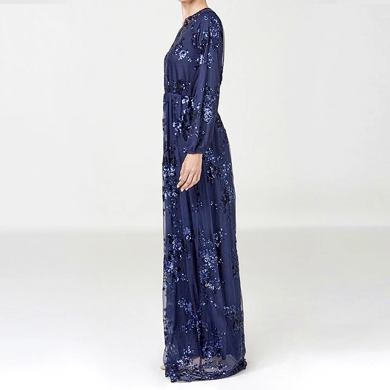 Блесток абайя, арабское мусульманское платье Для женщин Vestidos хиджаб халат Дубай платье кафтан Турция Исламская Костюмы кафтан Marocain платья