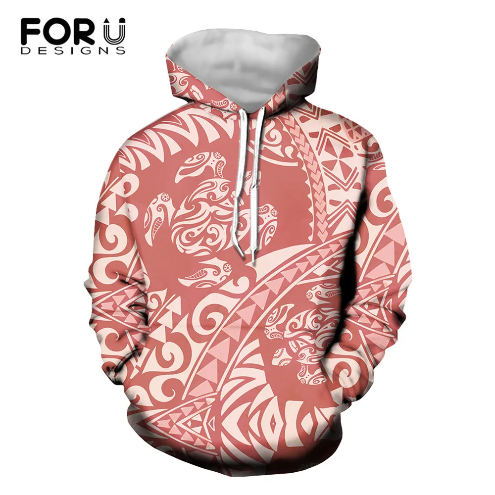 

FORUDESIGNS New Arrival Polynesian Sea Turtle Pattern Woman's Oversize Pullovers Hoodies Casual Tracksuit Streetwear Mujer New