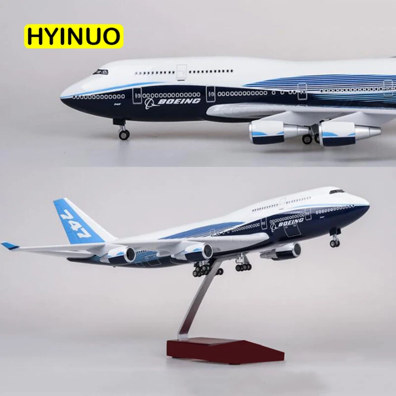 1/150 масштаб 47 см авиакомпания Boeing B747 самолет Международный Самолет Модель W свет и колесо литье под давлением пластик Смола самолет