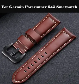 

Watchband Soft Calf Genuine Leather Watch Strap 18mm 20mm 22mm 24mm Watch Band Wristband For Garmin Forerunner 645 Smatwatch