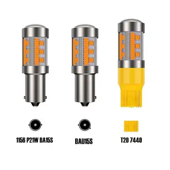 

1PCS T20 LED 7440 W21W 4014 105SMD Canbus No Hyperflash 1156 BA15S P21W LED PY21W BAU15S LED Lamp for Reverse Turn Signal Light