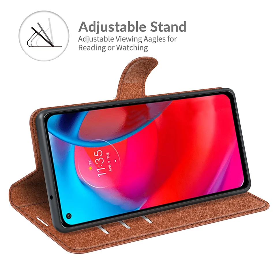 XINYEXIN Cover per Motorola Moto G06, Custodia Portafoglio in Pelle Cover Folio a Libro con Slot per Porta Carte Supporto Magnetica Flip Case - Verde