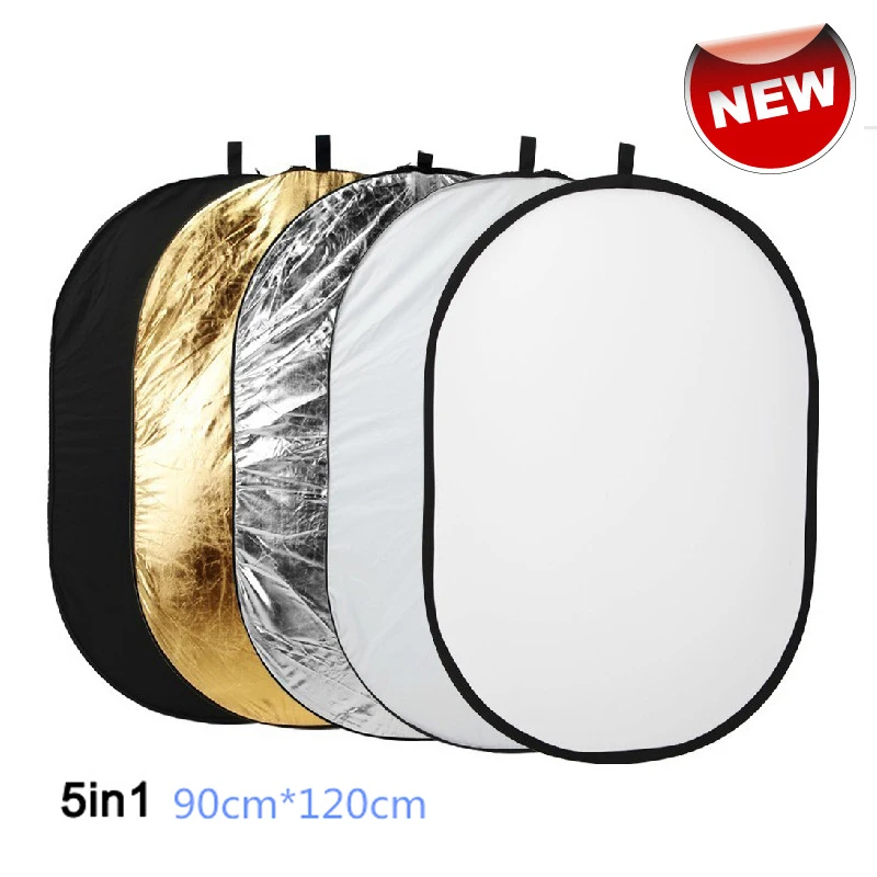 Reflector 90x120cm 5-in-1 Round Photography Photo Light Mulit Collapsible Disc Reflector for Studio Multi Photo Disc Accessories photography reflector