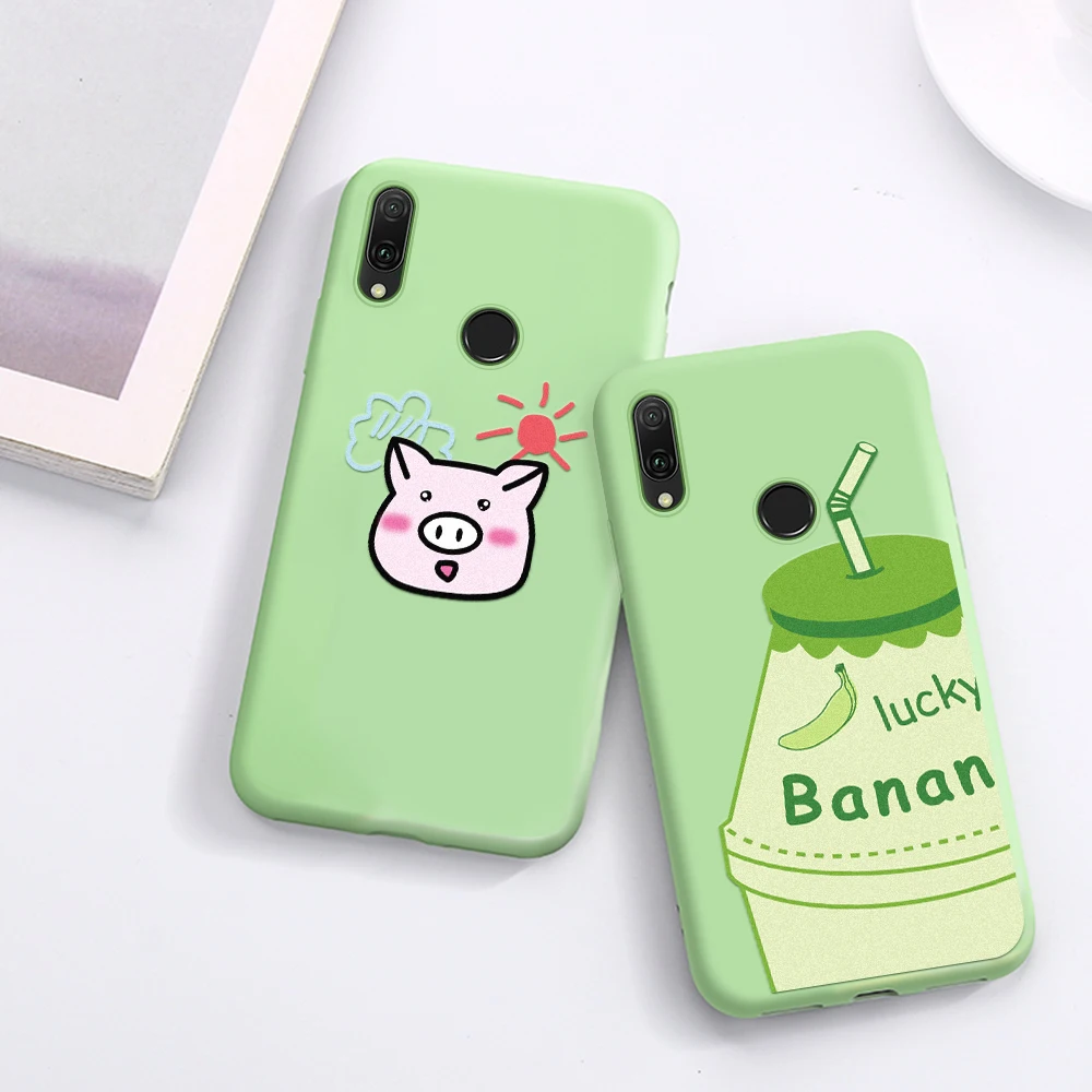 Case Soft TPU Cover For Huawei Mate 20 Lite P30 P20 Pro Nova 5 5i Honor 10i 20i 8X 10 9 Green shell |
