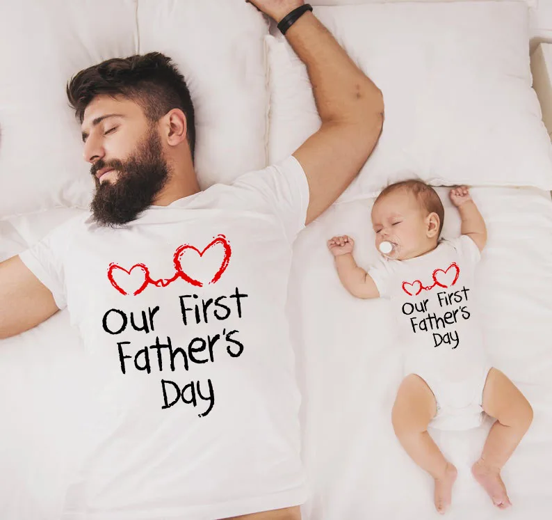 Bodysuit Outfits Fathers-Day-Gift Matching Daddy Baby T-Shirt Me And Our 1pcs Infant