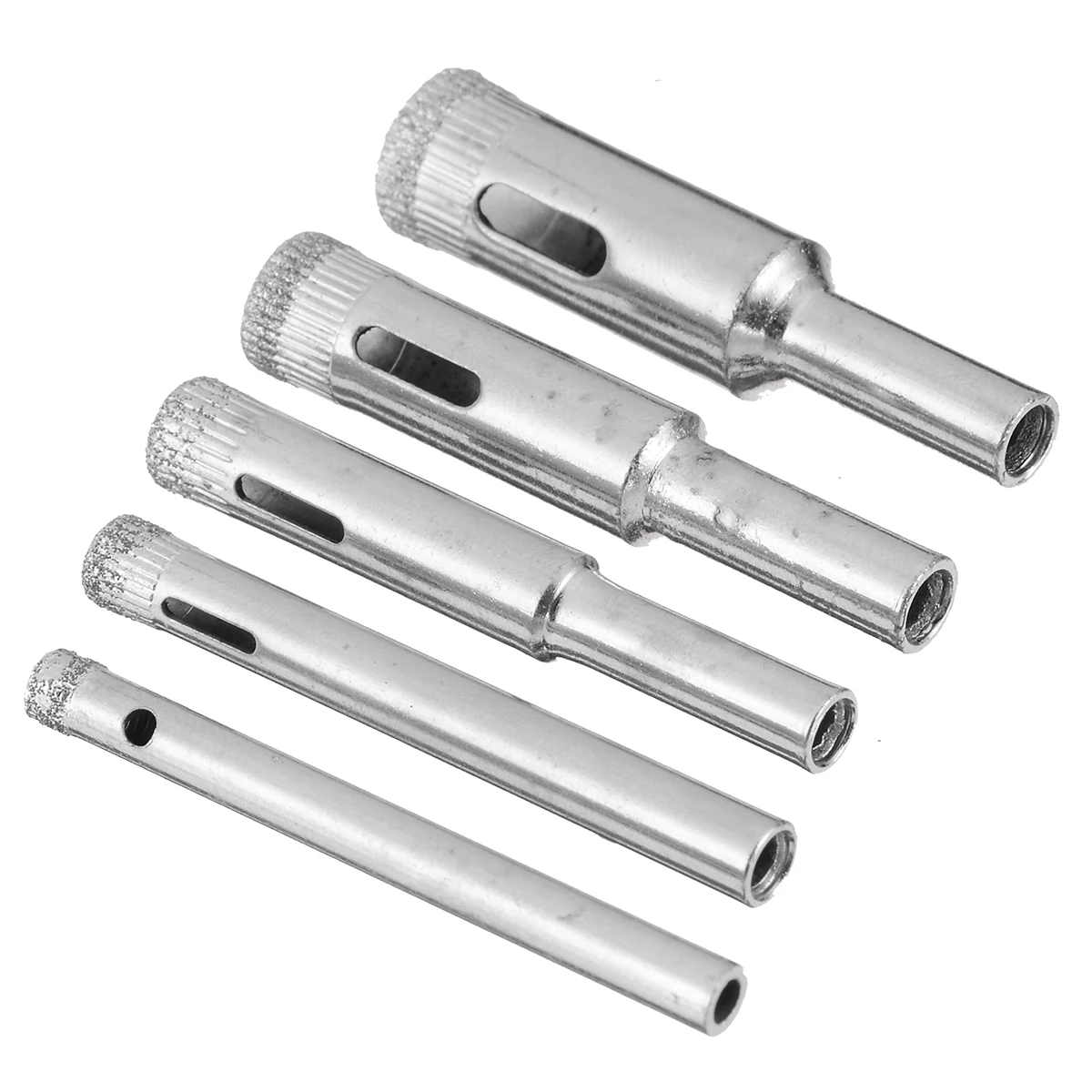 5pcs Diamond Coated Hole Saw Marble Cutter Drill Bits Tool Set For Tile Glass 5/6/8/10/12mm