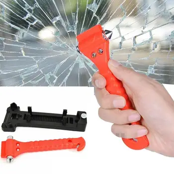 

Car Safety Hammer Life Saving Escape Emergency Hammer Travel essentials Seat Belt Window Glass Breaker Car Rescue Tool