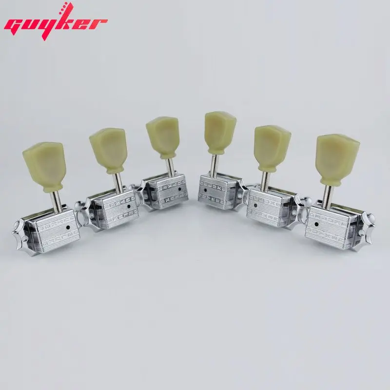 GUYKER Deluxe Винтаж Keystone Винтажный стиль гитарная головка тюнинг колышек тюнеры для lusaul Гитара хром