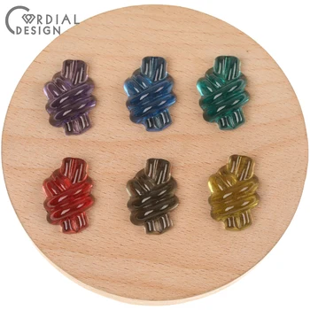

Cordial Design 100Pcs 17*25MM Jewelry Accessories/Clear Beads/DIY Charms/Tie Knot Shape/Hand Made/Resin Beads/Earring Findings