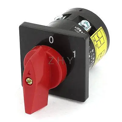 

AC380V 10A 2 Position Single Phase Rotary Cam Combination Changeover Switch