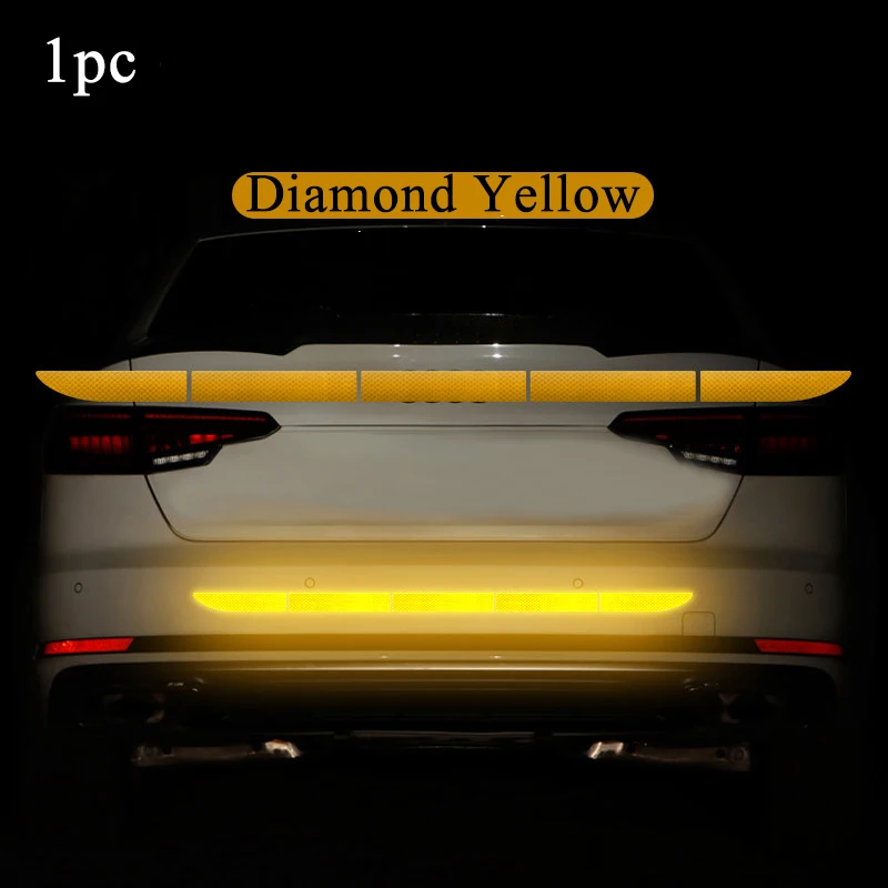 Reflective Sticker Y 4 цвета, автомобильная Светоотражающая Предупреждение ющая наклейка, нано лента, полоса, авто багажник, светоотражающая Предупреждение ющая наклейка, полоса, защита, безопасность вождения, Декор - Название цвета: Reflective Sticker Y