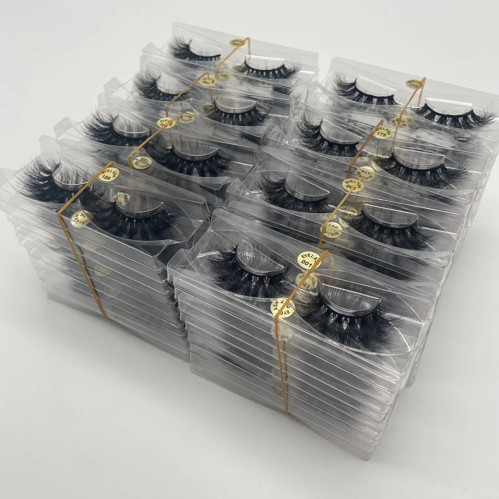 

5D Bundles Eyelashes Wholesale 10/20/30/50/100 Natural 100% Real Mink 3D False Lashes Reusable Bulk Items Hand Make Soft