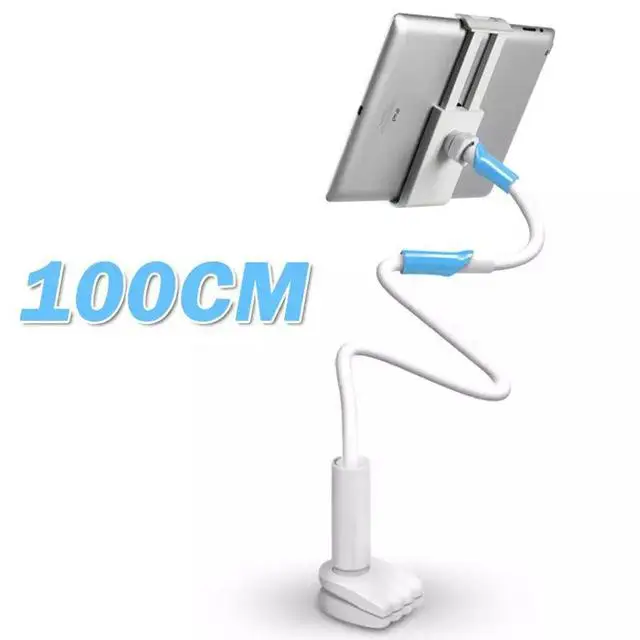100cm blue Универсальный Длинный держатель для планшета для samsung ipad Air Mini Xiaomi M ipad Kindle 4,0 до 11 дюймов держатель для телефона и планшета - Цвет: 100cm blue