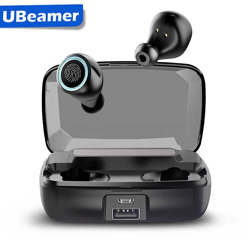 

Free Exchange Within 1 Year | Ubeamer True Wireless Stereo Bluetooth 5.0 Earphone Bass Bilateral Call Earbud Headset Microphone