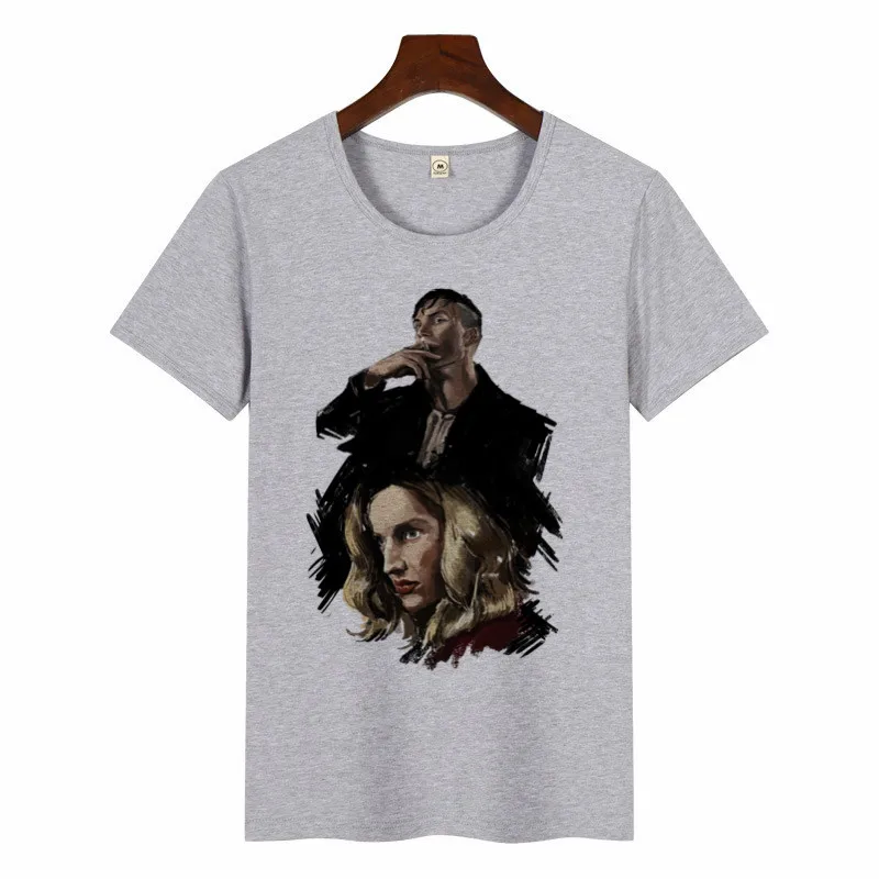 P1624J-grey Новая Летняя женская футболка Peaky blinds Graphic Tees женская футболка Harajuku аниме женские топы Эстетическая одежда - Цвет: P1624J-grey