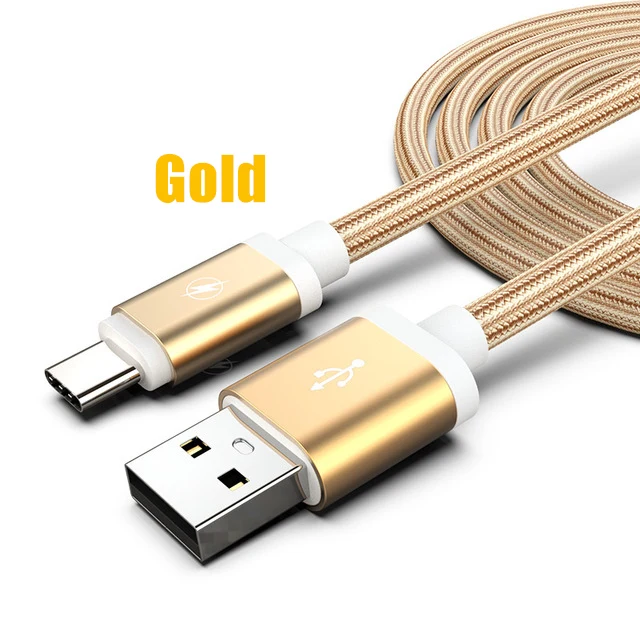 Usb-кабель типа C для быстрой зарядки Xiaomi 9t Redmi note 8 LG Q Stylo 4 Q8 Q9 Q7 G6 plus Q8S V35 V50 V40 G7 Thiq Fit g5 v20 - Цвет: Золотой