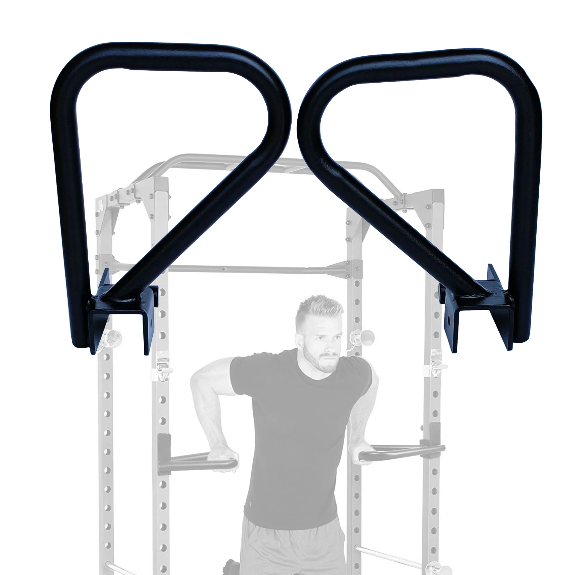Heavy Duty Dip Bar Attachment Tube Power Rack Cage Parallel Bars For