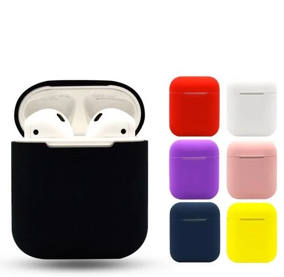 ТПУ силиконовый чехол для наушников Apple Airpods Bluetooth беспроводные наушники защитный