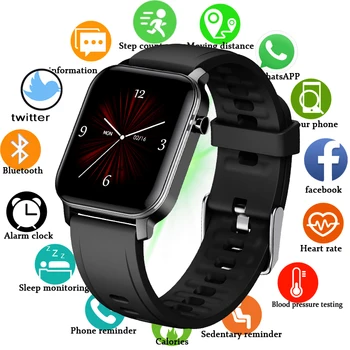 

Women Smart Watch Full screen touch Fitness Activity Tracker Heart Rate Monitor Sports Ladies Smart Watch Men For Android IOS