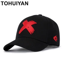 TOHUIYAN, бейсбольная кепка с большой X вышивкой, мужская, модная, дизайнерская, Bone Snapback, шапка, женская, регулируемая, солнцезащитная Кепка, s, лето, Осень, Casquette, шапки