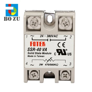 

Good quality FOTEK SSR-40 VA Supply For Zhongye printing machine 24-380vac solid state relay 2W 470/560KΩ printer relay