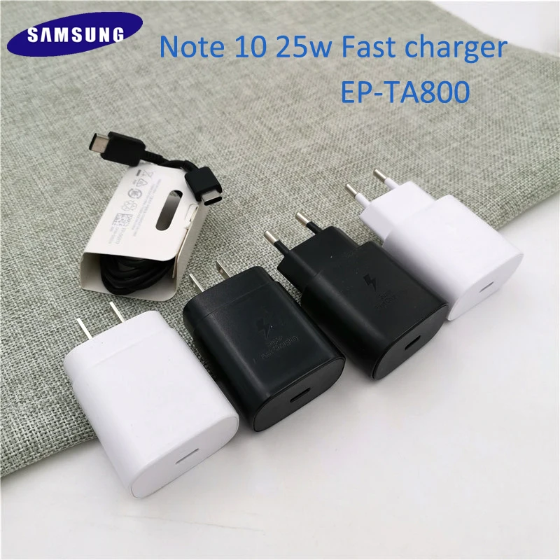 

Samsung Original 25W USB-C Super Fast Charger For Samsung Galaxy Note 10 Note10 plus Note10+ A90 A8S Fast Charging Wall Charger