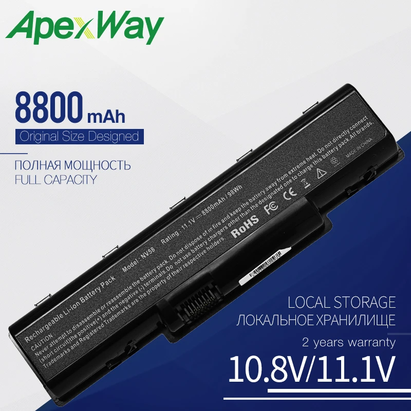 Аккумулятор для ноутбука 8800 мАч Packard Bell EasyNote TJ61 TJ62 TJ63 TJ64 TJ65 TJ66 TJ67 TJ68 TJ71 TJ72 TJ73 TJ74 TJ75