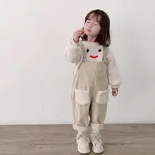 Г.; вельветовые комбинезоны в Корейском стиле для девочек; сезон осень-зима; модные штаны для девочек; HH484