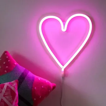 Creative Led Neon Licht Liefde Hart Neon Lamp Valentijnsdag Gift Slaapkamer Bruiloft Decor Usb Fairy Hart Neon Light teken Creative Led Neon Licht Liefde Hart Neon Lamp Valentijnsdag Gift Slaapkamer Bruiloft Decor Usb Fairy Hart Neon Light teken